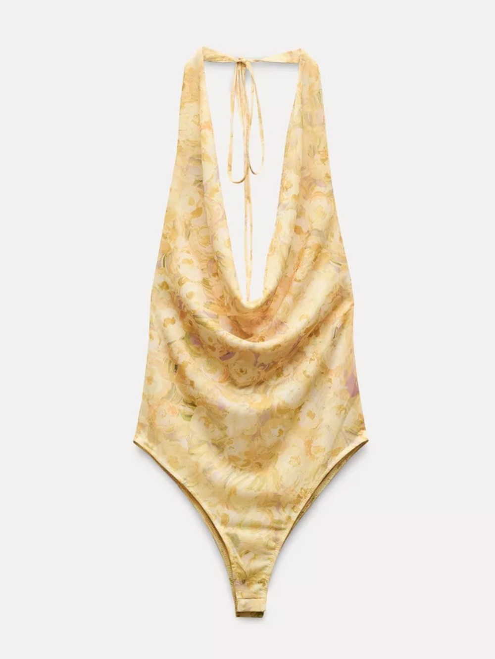 Zara Yellow Floral Halter-One Kids Bodysuit